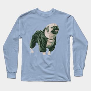 meditating dog - vector image Long Sleeve T-Shirt